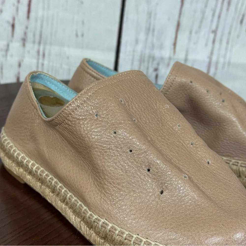 Rag & Bone New York Tan Slouchy Leather & Espadrilles Loafer Flat women’s 7 EUC